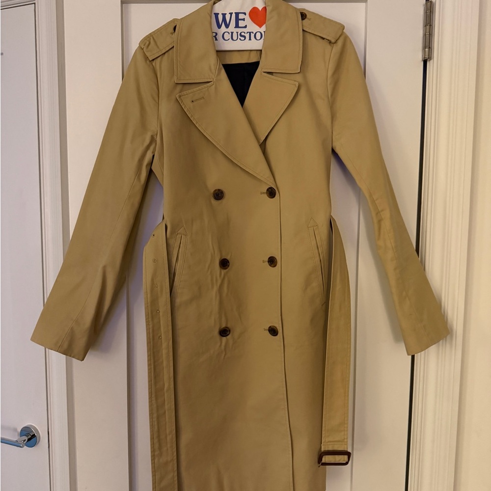J. Crew Khaki/Beige Double-Breasted Trench Coat